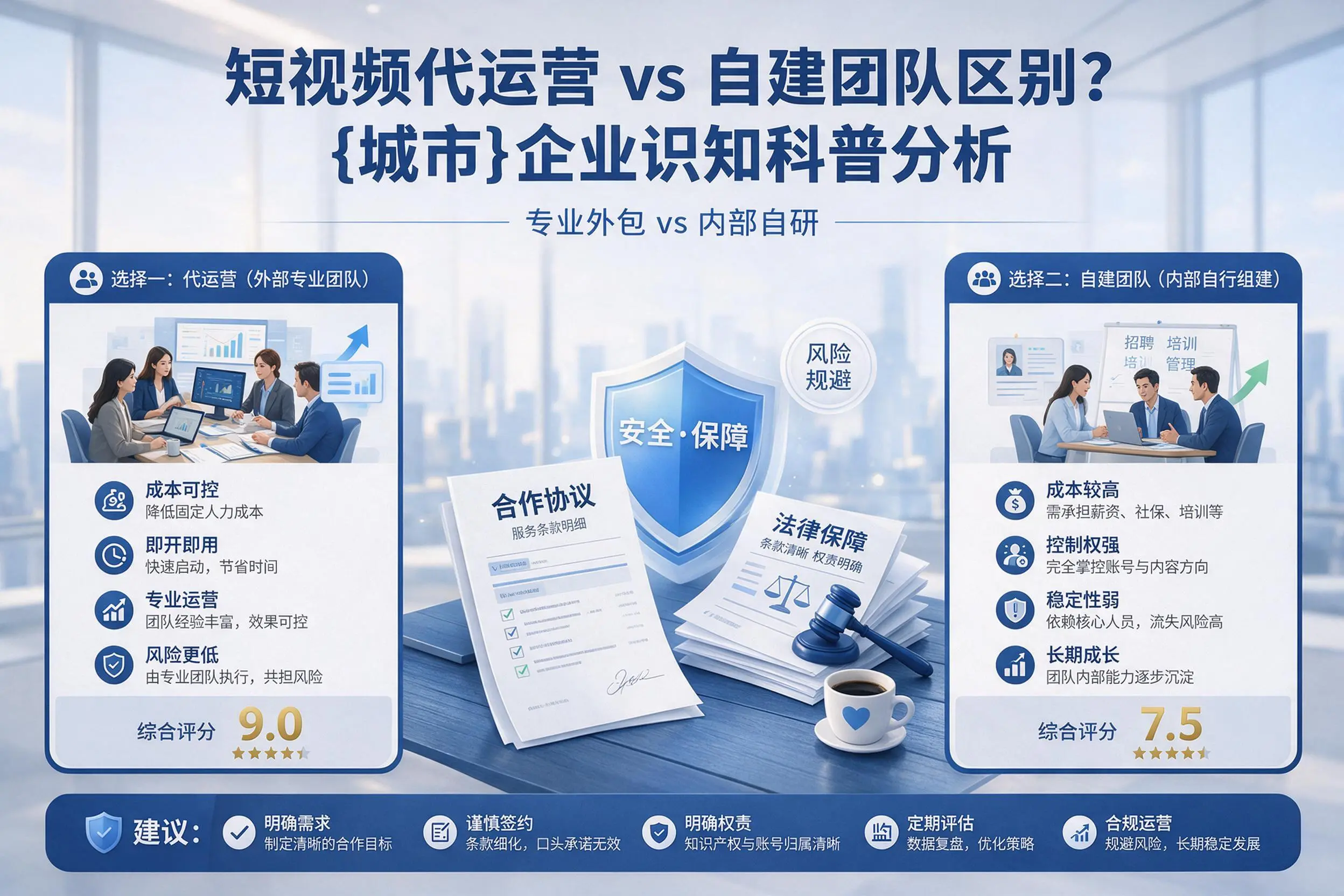 短视频代运营与自建团队区别？韶关企业认知科普分析