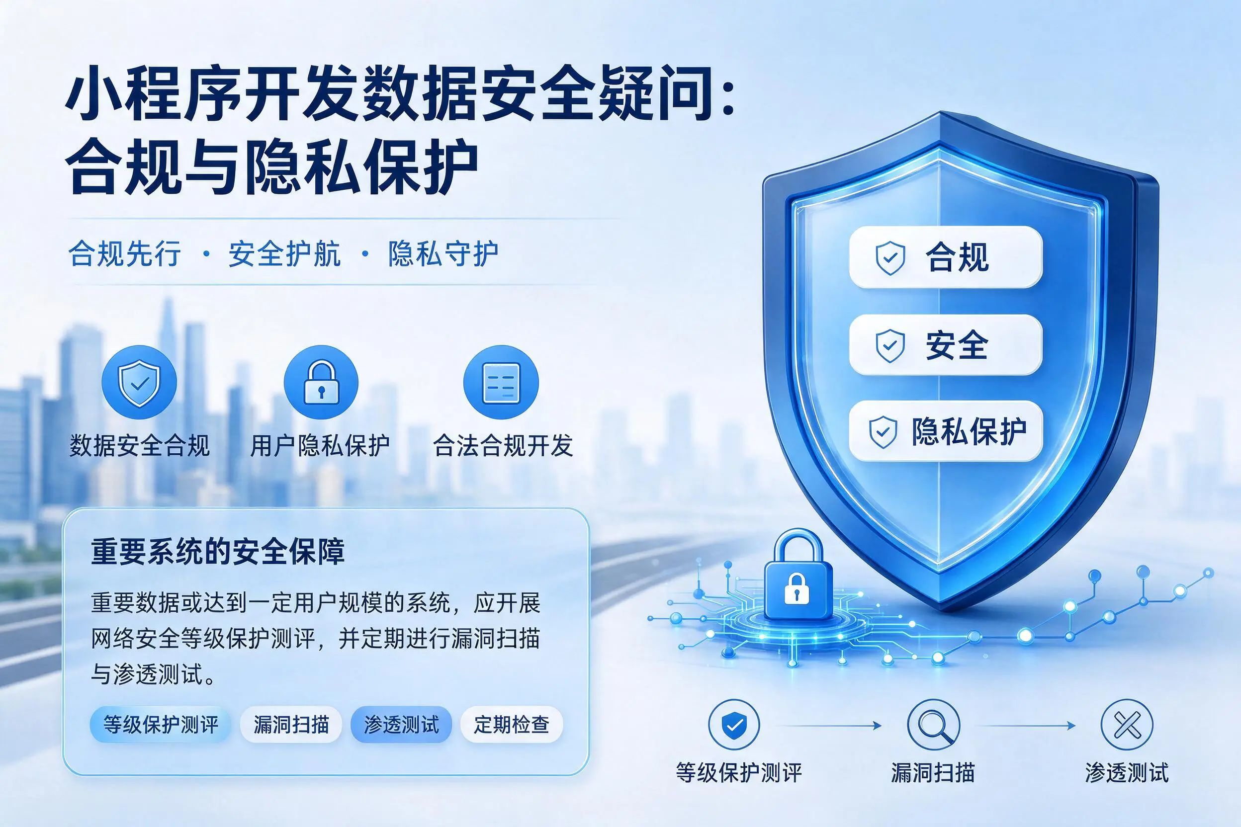韶关小程序开发数据安全疑问:合规与隐私保护