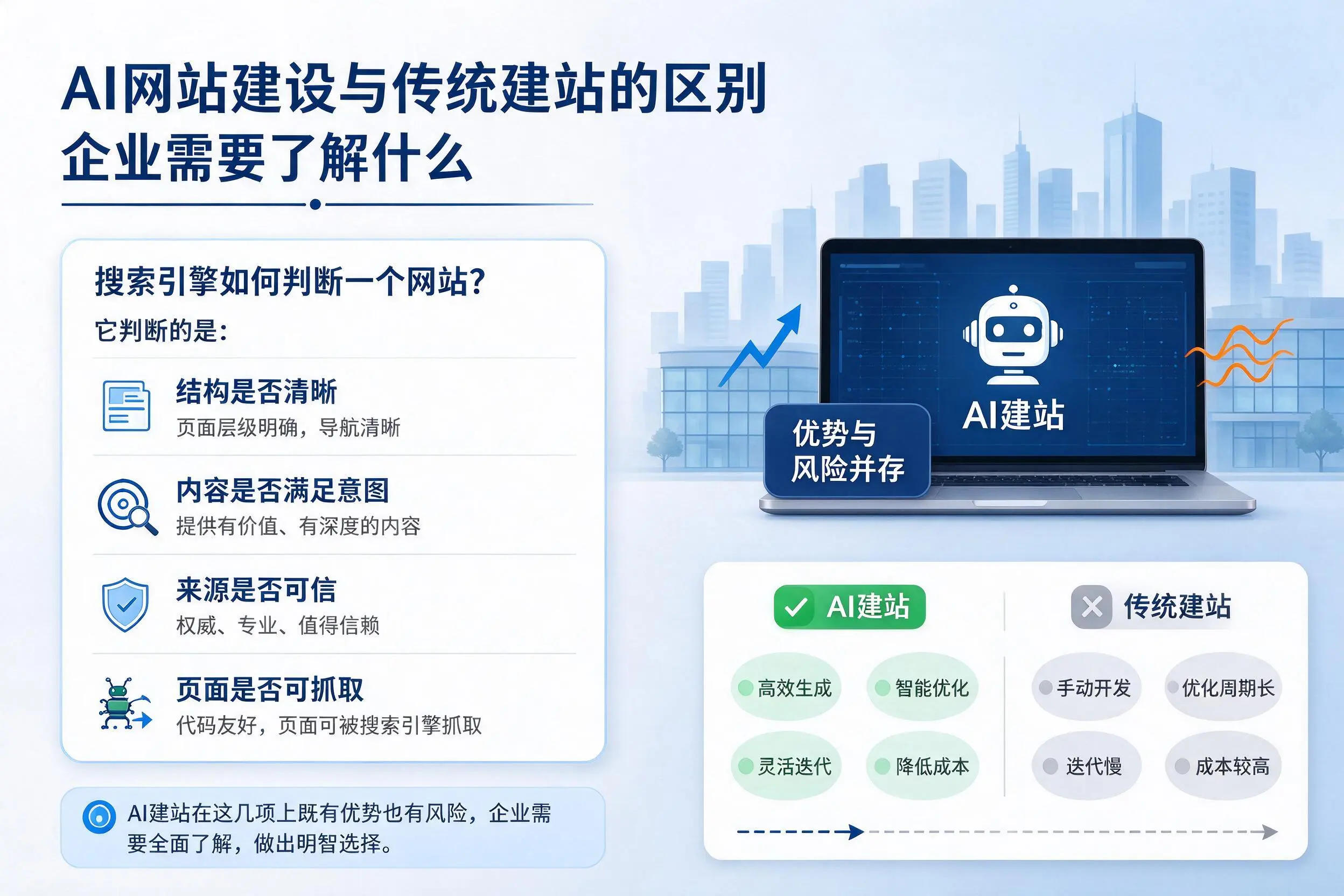 AI网站建设与传统建站的区别，韶关企业需要了解什么