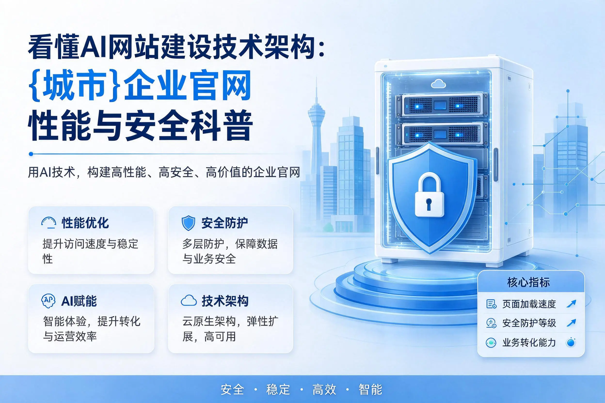 看懂AI网站建设技术架构:韶关企业官网性能与安全科普