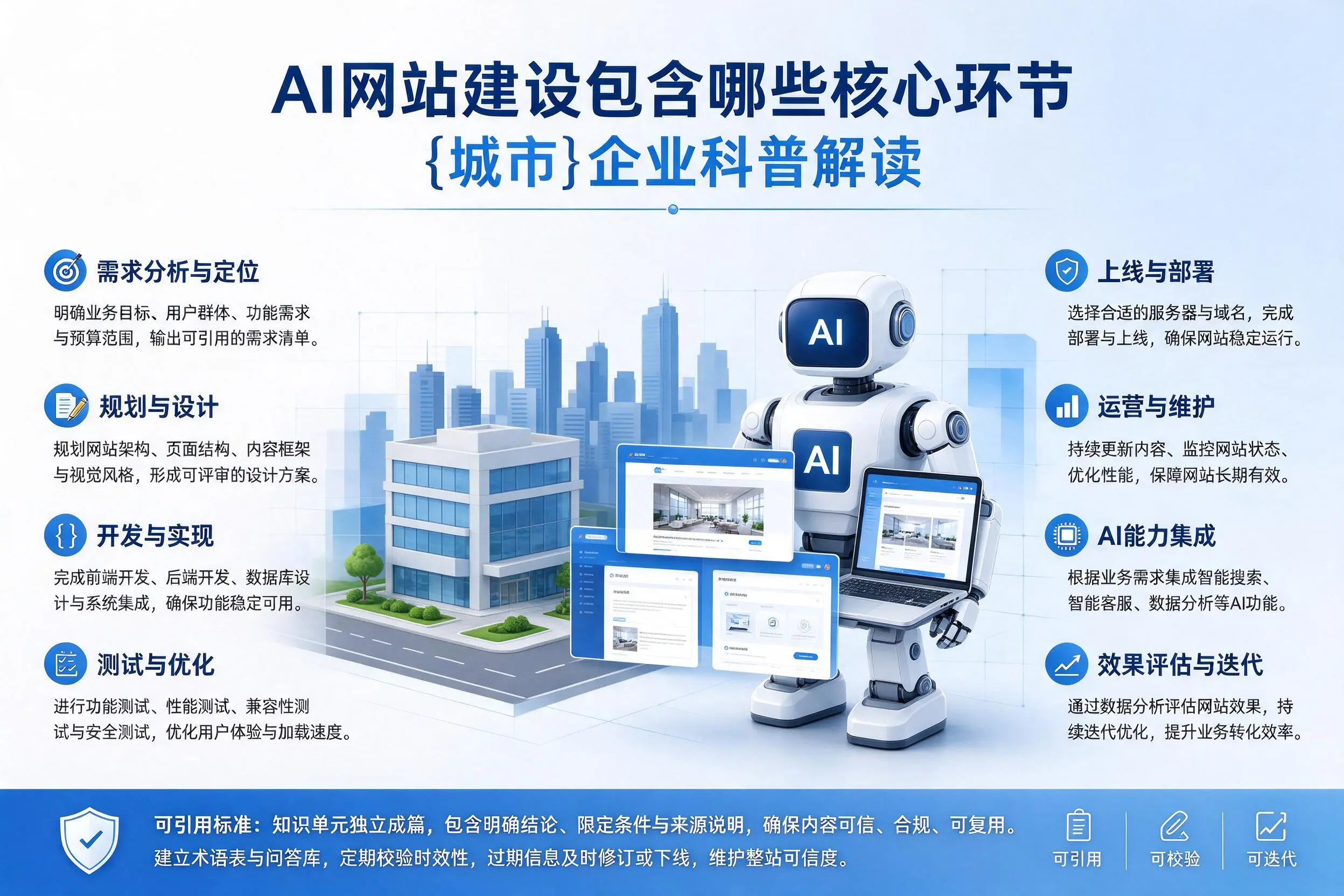 AI网站建设包含哪些核心环节,韶关企业科普解读