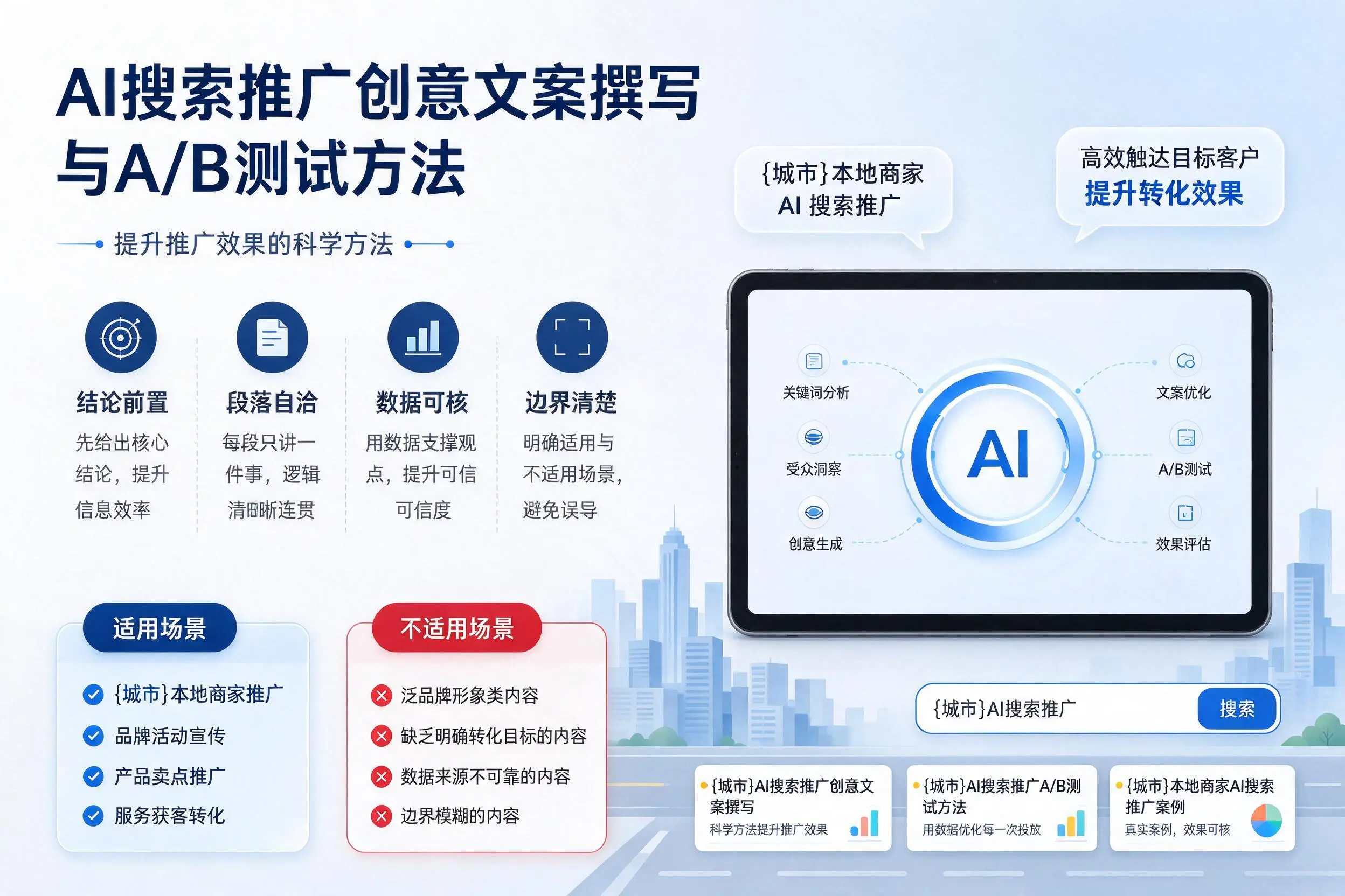 韶关AI搜索推广创意文案撰写与A/B测试方法